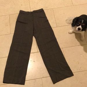 Emporio Armani Womens Black Pinstripe Wide Leg Pants